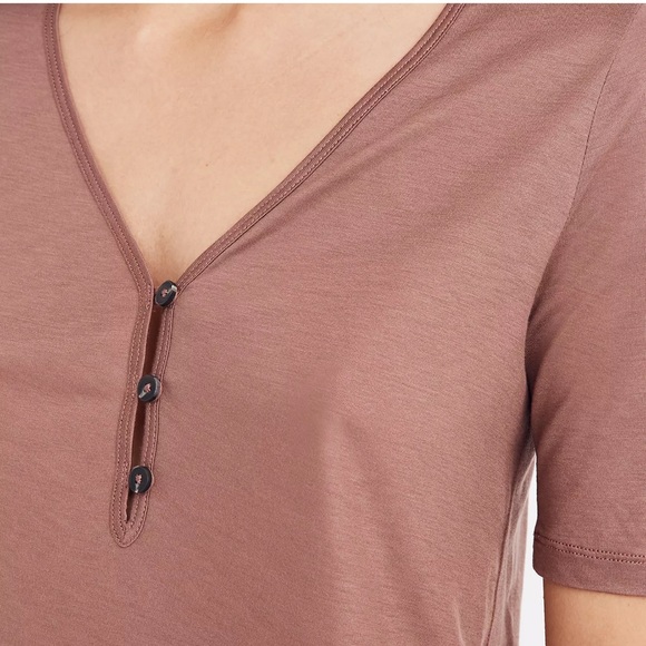 Madewell Drapey Henley Tee size M NWT - Picture 3 of 7